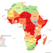 The number of people per radiotherapy machine per African country